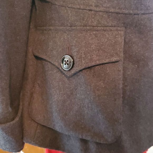 MISS SIXTY M60 Gray Envelope Collar Wool Pea-Coat‎ Medium - Picture 7 of 13